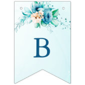 Iets Blau Bloemachtige Bruiloftsborrel Vlaggetjes (Tweede vlag)