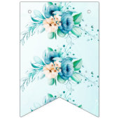 Iets Blau Bloemachtige Bruiloftsborrel Vlaggetjes (Eerste vlag)