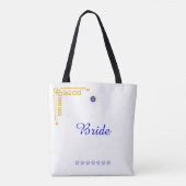 Iets Blau en Griekse Bruidsdouche Tote Bag (Achterkant)