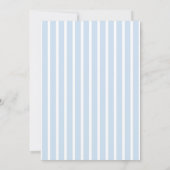 Iets Blau Handgetekende Cake Stripe Bruiloft Kaart (Achterkant)