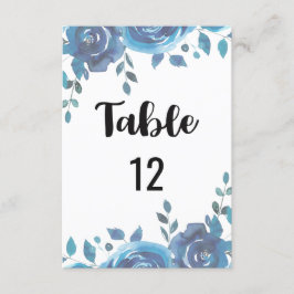 Iets Blau Huwelijk Tafel Nummer Zitplaats Grafiek Kaart