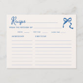 Iets Blau Slingerlijst Strik Bruidscadeau Informatiekaartje (Voorkant)