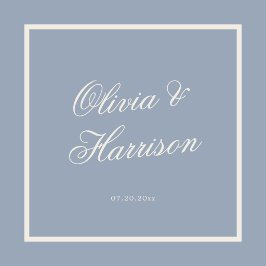 Iets Blau Stof Blauw Elegant Favor Tag Bedankjes Labels