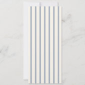 Iets Blau Stof Blauw Elegant Trouwmenu Kaart (Achterkant)