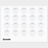 Iets Blau Voor Ik Florale Bruidsdouche Doe Ronde Sticker (Vel)