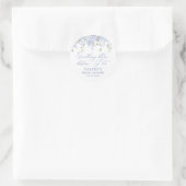 Iets Blau Voor Ik Florale Bruidsdouche Doe Ronde Sticker (Tas)