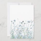 Iets Blau Wilde Bloemen Bruiloft Kaart (Achterkant)