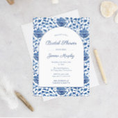 Iets blauw Antiek Chinoiserie bruiloft Shower Kaart