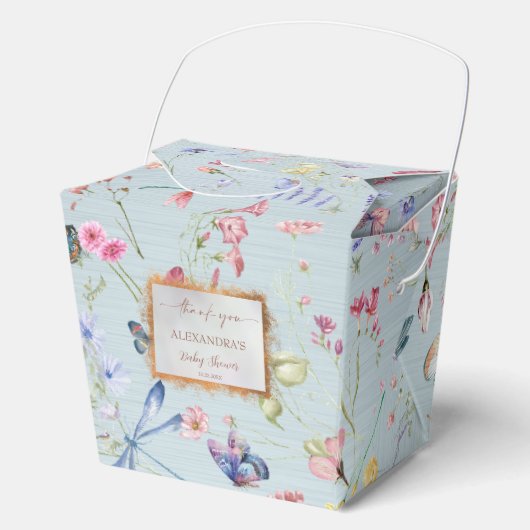 Iets blauw Baby shower Bedankdoosjes (Voorkant)