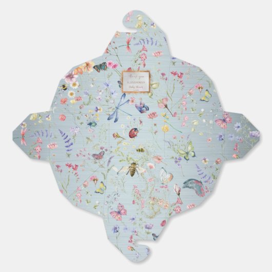 Iets blauw Baby shower Bedankdoosjes (Ongevouwen)