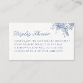 Iets blauw Baby shower display douche Informatiekaartje (Voorkant)