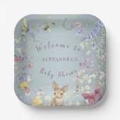Iets blauw Baby shower Papieren Bordje (Voorkant)