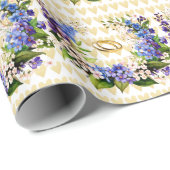 Iets Blauw: Baby's Breath & Flax Bruidsfeest Cadeaupapier (Rol Hoek)