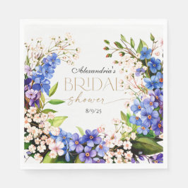 Iets Blauw: Baby's Breath & Flax Bruidsmeisje Show Servet