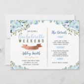 Iets blauw Bachelorette Itinerary Kaart (Voorkant)