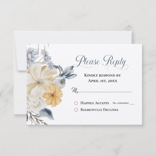 IETS BLAUW - Beantwoord RSVP (Voorkant)