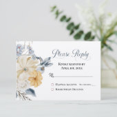 IETS BLAUW - Beantwoord RSVP (Staand voorkant)