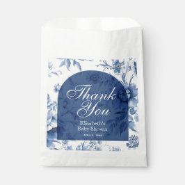 Iets blauw Bloemen Frans Toile Chinoiserie Bedankzakje