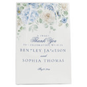 Iets Blauw Bloemen Hortensia Huwelijksgunst Medium Cadeauzakje (Voorkant)