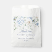 Iets Blauw Bloemen Hortensia Trouwdessert Bedankzakje (Voorkant)