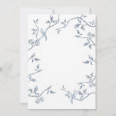 Iets blauw bloemenblauw Vrijgezellenfeest Kaart (Achterkant)