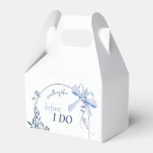 Iets blauw bloemenboog Vrijgezellenfeest Bedankdoosjes (Achterkant)