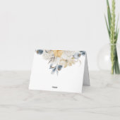 IETS BLAUW - BLOEMENBRUILOFT Script Dank u Bedankkaart (Achterkant)