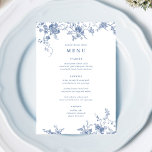 Iets blauw bloemenbruiloft tafel Menu Kaarten<br><div class="desc">Iets blauw bloemenbruiloft tafel Menu Kaarten</div>