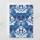 Iets blauw bloemenchinoiserie Vrijgezellenfeest Kaart (Achterkant)