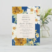 Iets blauw bloemenchinoiserie Vrijgezellenfeest Kaart (Staand voorkant)