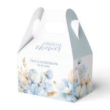 Iets blauw bloemengoud bruiloft douche