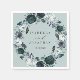 Iets blauw | Bloemenkrans bruiloft Custom Servet