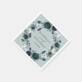 Iets blauw | Bloemenkrans bruiloft Custom Servet (Hoek)