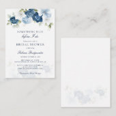 Iets blauw bloemig voordat ik Vrijgezellenfeest do Notitiekaartje (Voorkant / Achterkant)