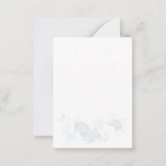 Iets blauw bloemig voordat ik Vrijgezellenfeest do Notitiekaartje (Achterkant)