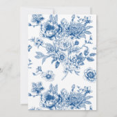 Iets blauw boog chinoiserie vrijgezellenfeest kaart (Achterkant)