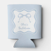 Iets blauw boog vrijgezellenfeest blikjeskoeler (Achterkant)