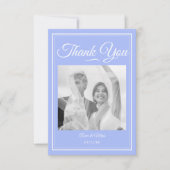 Iets blauw bruiloft bedankt kaart (Voorkant)