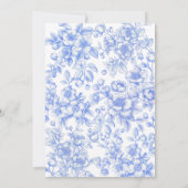 Iets blauw bruiloft details behuizing Kaarten (Achterkant)