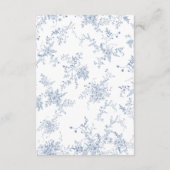 Iets blauw bruiloft details QR-code Informatiekaartje (Achterkant)