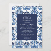 Iets blauw chinoiserie patroon Vrijgezellenfeest I Kaart (Voorkant)