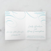 Iets blauw Christelijk wervelt tweevoudige bruilof (Binnen)