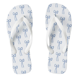 Iets blauw Coquette Bow Bridal Teenslippers