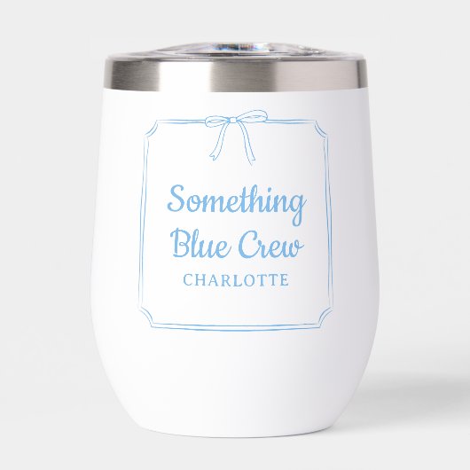 Iets Blauw Crew Chique Esthetische Boog Aangepaste (Voorkant)