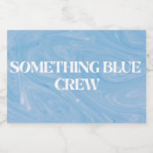 Iets blauw Crew Sparkling Wijnetiket (Enkel label)