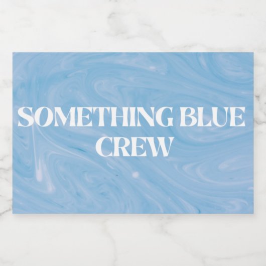 Iets blauw Crew Sparkling Wijnetiket (Enkel label)