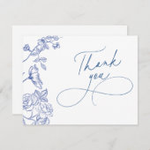 Iets blauw Dank je Kaart (Voorkant / Achterkant)