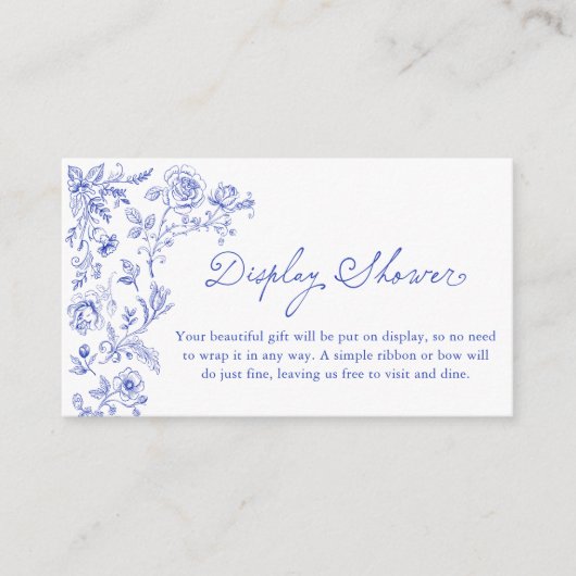 Iets blauw display douchebehuizing Kaart (Voorkant)