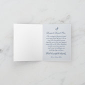 Iets blauw Elegant Blue Rozen Vrijgezellenfeest Bedankkaart (Binnen)