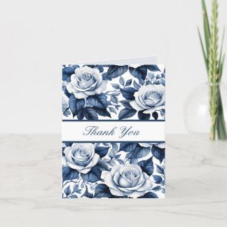 Iets blauw Elegant Blue Rozen Vrijgezellenfeest Bedankkaart
